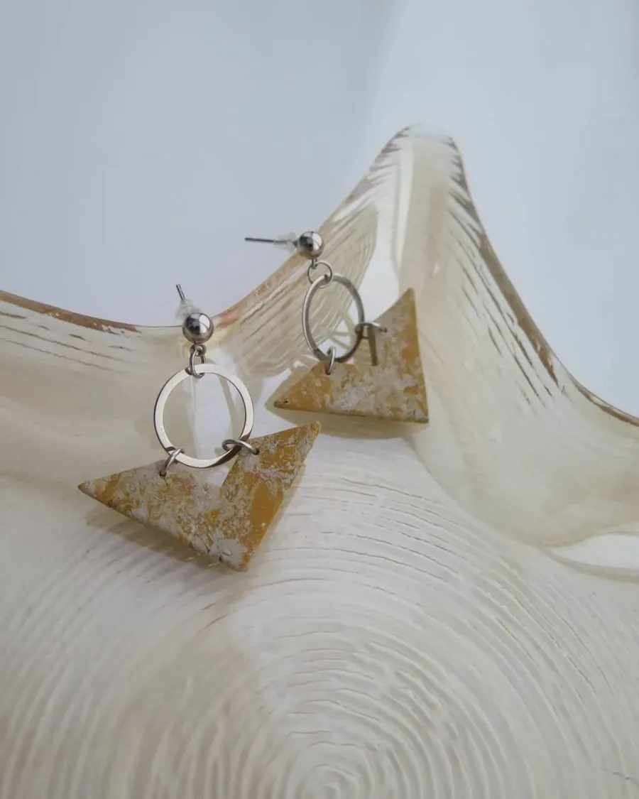 Ortası Çemberli Küpe — Lavinia Clay Design el yapımı tasarım